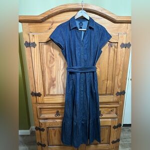 J. Crew Factory Denim Maxi Dress